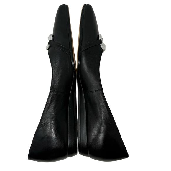 27 EDIT Naturalizer Katalie Chain Detail Wedge Pump Size 7M ‑ Black Pointed Toe - Picture 5 of 8